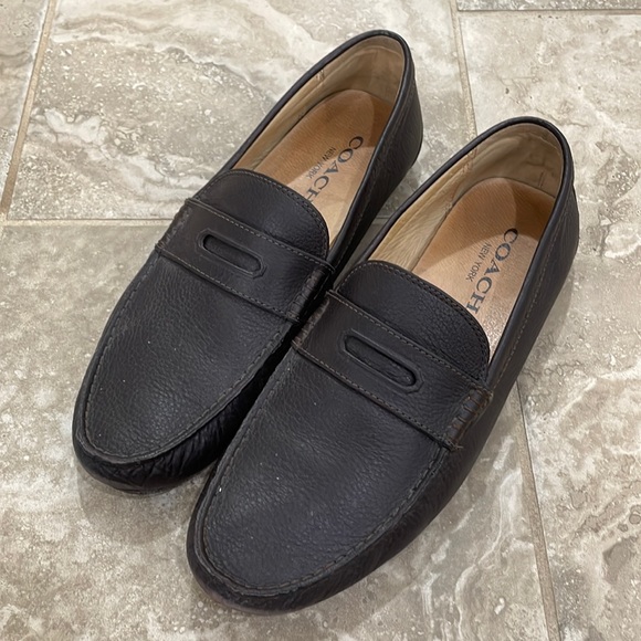 Coach Shoes Coach Mens Jarad Pebbled Leather Loafers Size 1 Poshmark
